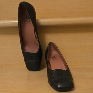 Black Kitten Heels Square Toe (Office Appropriate)